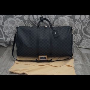 SOLD Louis Vuitton Damier Graphite Keepall 55